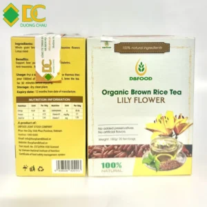 Trà gạo lứt hữu cơ - Hoa Bách Hợp