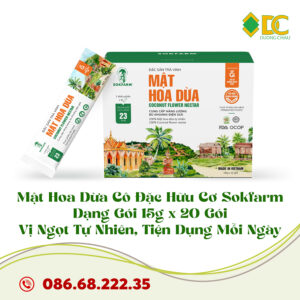 Mật Hoa Dừa Cô Đặc Hữu Cơ Sokfarm Dạng Gói 15g x 20 Gói – Vị Ngọt Tự Nhiên, Tiện Dụng Mỗi Ngày